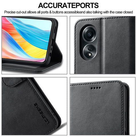 LC.IMEEKE For Oppo Reno8 T 4G Leather Case Wallet Stand Smartphone Cover