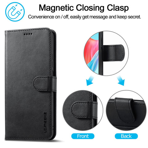 LC.IMEEKE For Oppo Reno8 T 4G Leather Case Wallet Stand Smartphone Cover