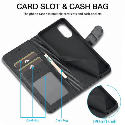 LC.IMEEKE For Oppo Reno8 T 4G Leather Case Wallet Stand Smartphone Cover
