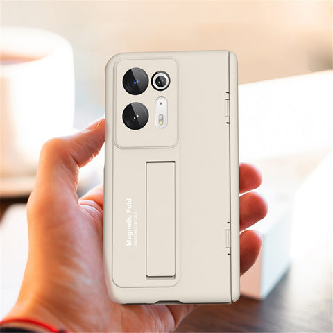 For Oppo Find N2 5G Case Protective Hard PC Phone Cover with Tempered Glass Film / Lens Protector