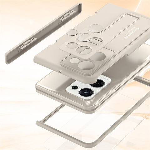 For Oppo Find N2 5G Case Protective Hard PC Phone Cover with Tempered Glass Film / Lens Protector
