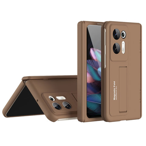 For Oppo Find N2 5G Case Protective Hard PC Phone Cover with Tempered Glass Film / Lens Protector