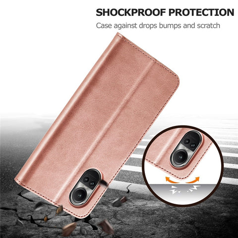 LC.IMEEKE For Oppo Reno10 Pro 5G (Global) / Reno10 5G (Global) Case PU Leather Stand Phone Wallet Cover
