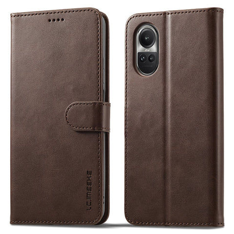 LC.IMEEKE For Oppo Reno10 Pro 5G (Global) / Reno10 5G (Global) Case PU Leather Stand Phone Wallet Cover