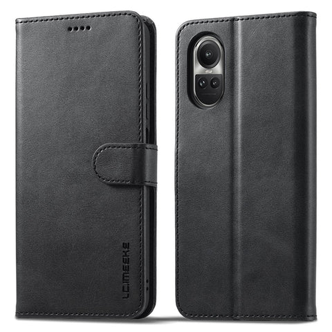 LC.IMEEKE For Oppo Reno10 Pro 5G (Global) / Reno10 5G (Global) Case PU Leather Stand Phone Wallet Cover
