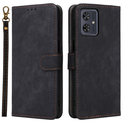 For Motorola Moto G54 5G / G54 Power 5G / G64 5G / G64y 5G Case RFID Blocking Wallet Phone Cover with Strap