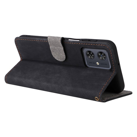 For Motorola Moto G54 5G / G54 Power 5G / G64 5G / G64y 5G Case RFID Blocking Wallet Phone Cover with Strap