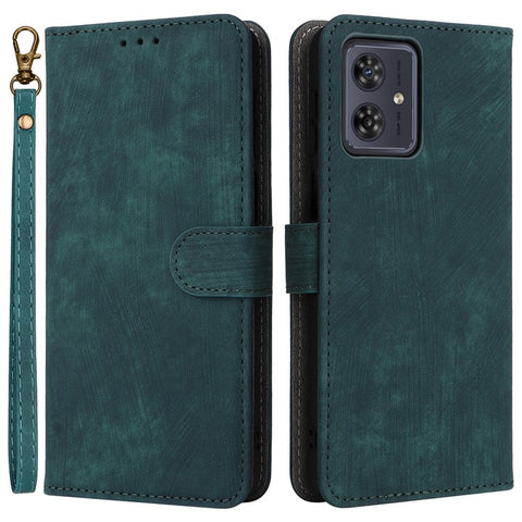 For Motorola Moto G54 5G / G54 Power 5G / G64 5G / G64y 5G Case RFID Blocking Wallet Phone Cover with Strap