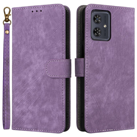 For Motorola Moto G54 5G / G54 Power 5G / G64 5G / G64y 5G Case RFID Blocking Wallet Phone Cover with Strap