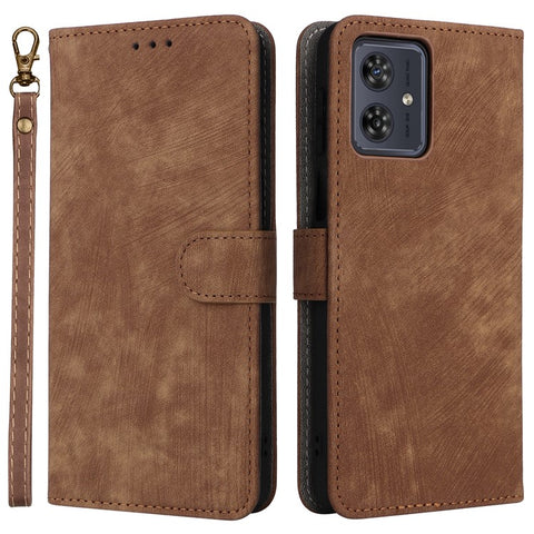 For Motorola Moto G54 5G / G54 Power 5G / G64 5G / G64y 5G Case RFID Blocking Wallet Phone Cover with Strap