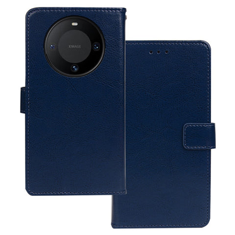 IDEWEI For Huawei Mate 60 Pro Case Slim-Fit Crazy Horse Texture Leather Phone Stand Cover