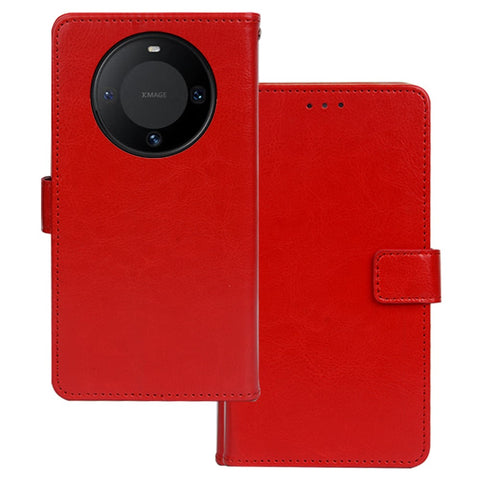 IDEWEI For Huawei Mate 60 Pro Case Slim-Fit Crazy Horse Texture Leather Phone Stand Cover