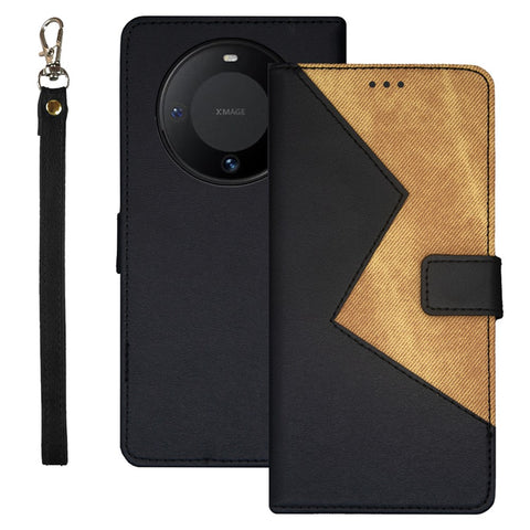 IDEWEI For Huawei Mate 60 Pro Case PU Leather Stand Cover Card Slots Mobile Phone Shell