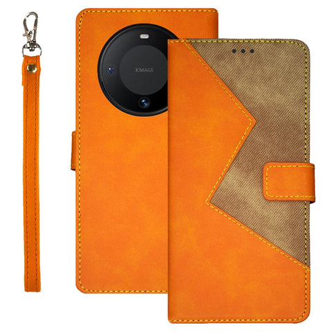 IDEWEI For Huawei Mate 60 Pro Case PU Leather Stand Cover Card Slots Mobile Phone Shell