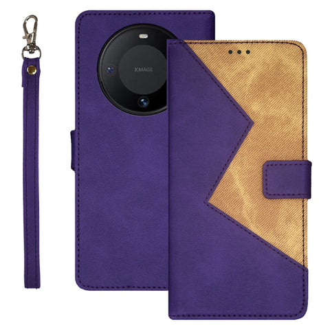 IDEWEI For Huawei Mate 60 Pro Case PU Leather Stand Cover Card Slots Mobile Phone Shell