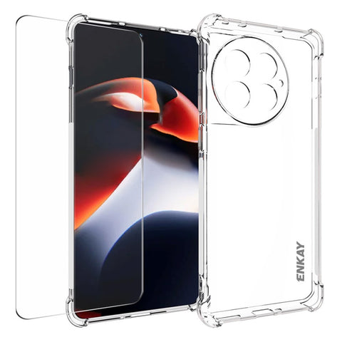 ENKAY HAT PRINCE For OnePlus Ace 2 Pro 5G Case Anti-drop Clear TPU Phone Cover with Screen Film