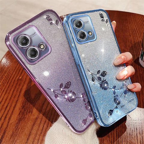 KADEM For Motorola Moto G Stylus 5G (2023) Case Gradient Glitter TPU Phone Cover with Strap
