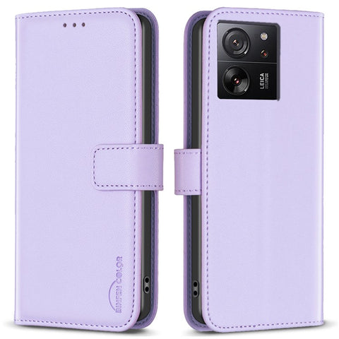 BINFEN COLOR BF17 For Xiaomi 13T Pro / 13T / Redmi K60 Ultra Case Wallet Leather Cell Phone Cover with Stand