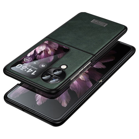 SULADA For Oppo Find N3 Flip 5G Case PU Leather+TPU+PC Folding Phone Cover
