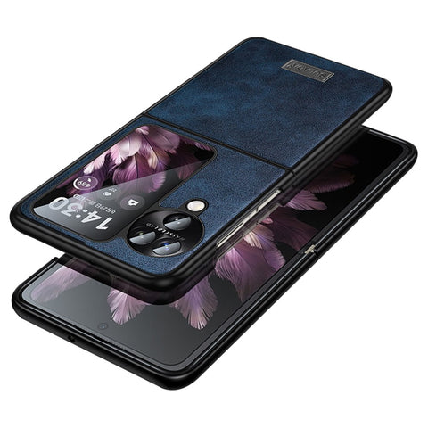 SULADA For Oppo Find N3 Flip 5G Case PU Leather+TPU+PC Folding Phone Cover