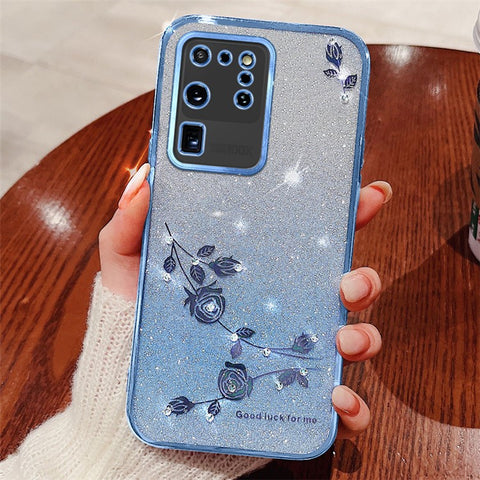 KADEM For Samsung Galaxy S20 Ultra Case Glitter TPU Phone Cover with Strap