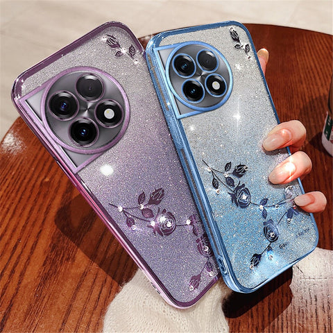 KADEM For OnePlus 11 5G / 11 Pro 5G Case Rhinestone Glitter Phone TPU Cover with Strap
