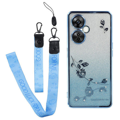 KADEM For OnePlus Nord CE 3 Lite 5G / Nord N30 5G / Oppo K11x 5G Case Glitter TPU Phone Cover with Strap