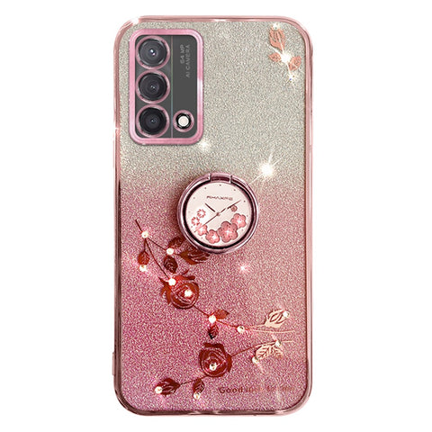 KADEM For Oppo A74 4G / F19 / F19s / A95 4G / Reno6 Lite Case Glitter TPU Kickstand Phone Cover