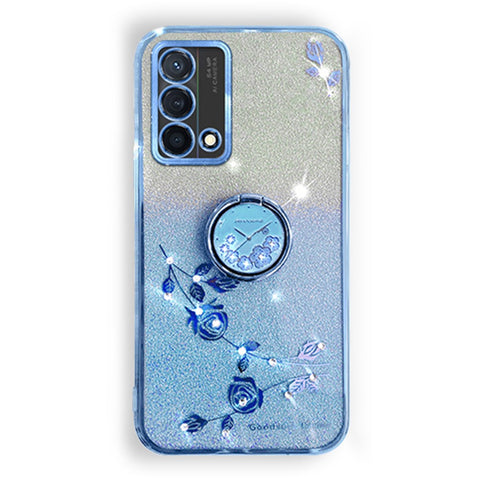 KADEM For Oppo A74 4G / F19 / F19s / A95 4G / Reno6 Lite Case Glitter TPU Kickstand Phone Cover