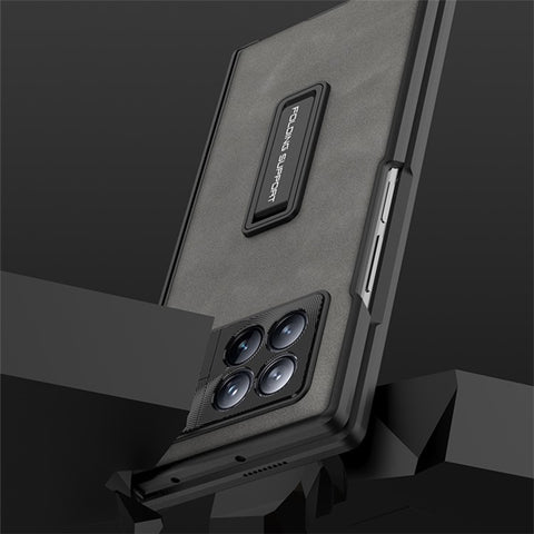 GKK For Xiaomi Mix Fold 3 5G Case Tempered Glass Film Leather+PC Matte Cover with Magnetic Hinge