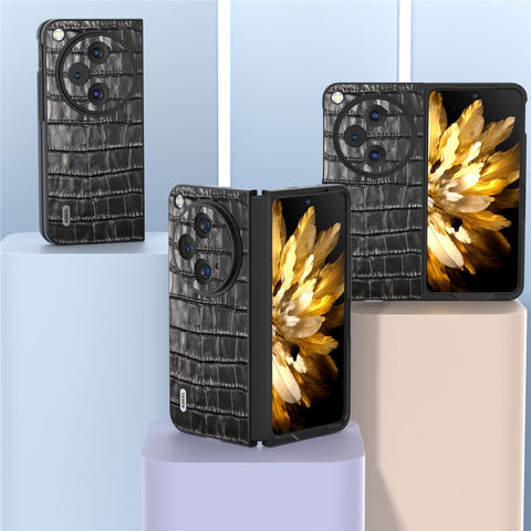 ABEEL For Oppo Find N3 5G / OnePlus Open Case Genuine Cow Leather+PC Back Phone Cover