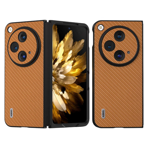 ABEEL For Oppo Find N3 5G / OnePlus Open Case PU Leather Carbon Fiber Texture Back Cover