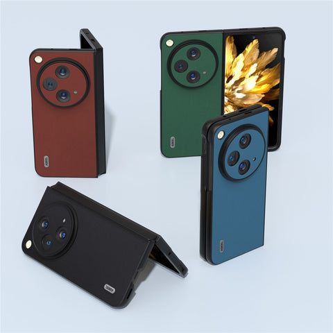 ABEEL For Oppo Find N3 5G / OnePlus Open Case Genuine Cow Leather+PC Soft-touch Cover