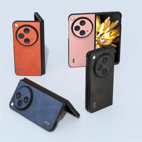 ABEEL For Oppo Find N3 5G / OnePlus Open Case PU Leather Cowhide Texture Phone Back Cover