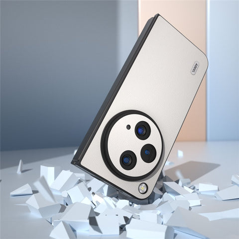 ABEEL For Oppo Find N3 5G / OnePlus Open Case Genuine Cow Leather Texture Phone Back Cover