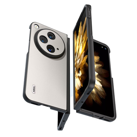 ABEEL For Oppo Find N3 5G / OnePlus Open Case Genuine Cow Leather Texture Phone Back Cover