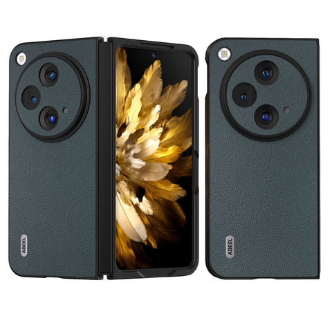 ABEEL For Oppo Find N3 5G / OnePlus Open Case Genuine Cow Leather Texture Phone Back Cover