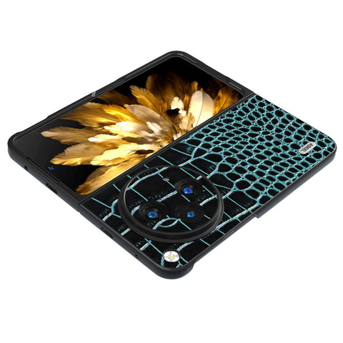 ABEEL For Oppo Find N3 5G Case Genuine Cow Leather Crocodile Texture Back Cover