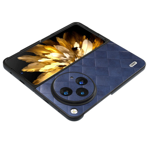 ABEEL For Oppo Find N3 5G Case PU Leather Grid Texture Shockproof Phone Cover