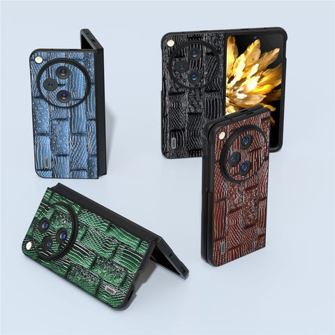 ABEEL For Oppo Find N3 5G Case Genuine Cow Leather Mahjong Texture Back Cover