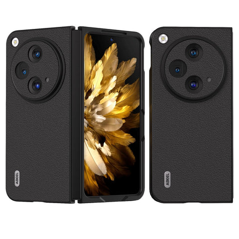 ABEEL For Oppo Find N3 5G Case Textured Genuine Cow Leather Protective Cover