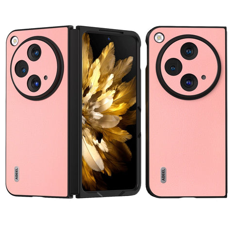 ABEEL For Oppo Find N3 5G Case Textured Genuine Cow Leather Protective Cover