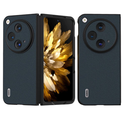 ABEEL For Oppo Find N3 5G Case Textured Genuine Cow Leather Protective Cover