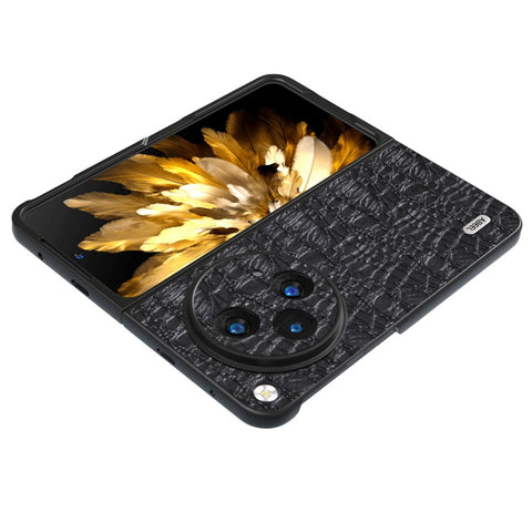 ABEEL For Oppo Find N3 5G Case Genuine Cow Leather Canopy Texture Phone Back Cover