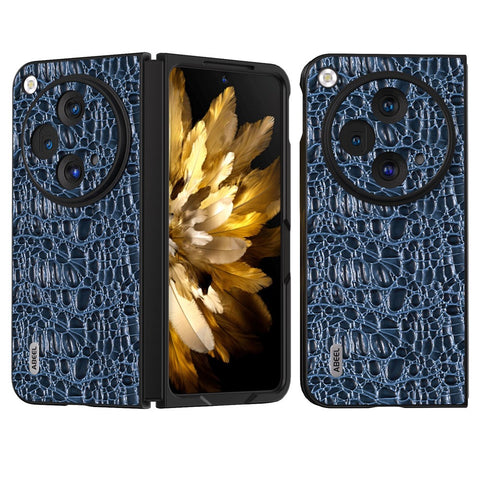 ABEEL For Oppo Find N3 5G Case Genuine Cow Leather Canopy Texture Phone Back Cover