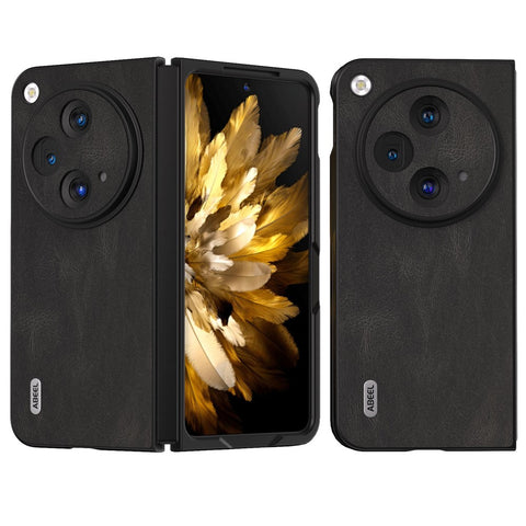 ABEEL For Oppo Find N3 5G Case Retro Leather Coated PC Phone Cover