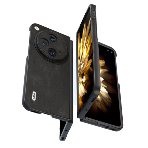 ABEEL For Oppo Find N3 5G Case Retro Leather Coated PC Phone Cover