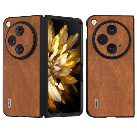 ABEEL For Oppo Find N3 5G Case Retro Leather Coated PC Phone Cover