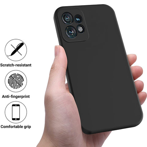 For Motorola Edge+ (2023) Case Liquid Silicone Mobile Phone Cover with Strap