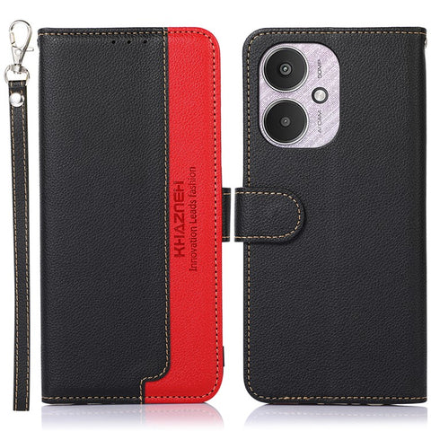 KHAZNEH For Xiaomi Redmi 13C 4G / 13C 5G / Poco C65 4G / Poco M6 5G / 13R 5G Case RFID Blocking Phone Leather Cover